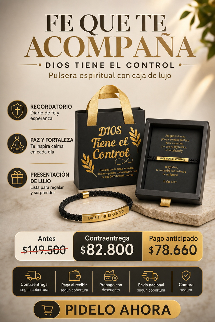 1 Pulsera Dios Negra con Caja de Lujo 3