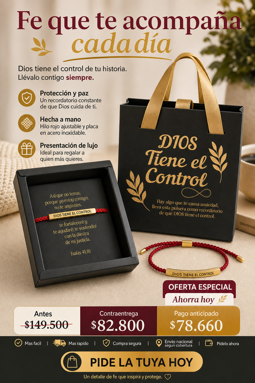 1 Pulsera Dios Roja con Caja de Lujo 2