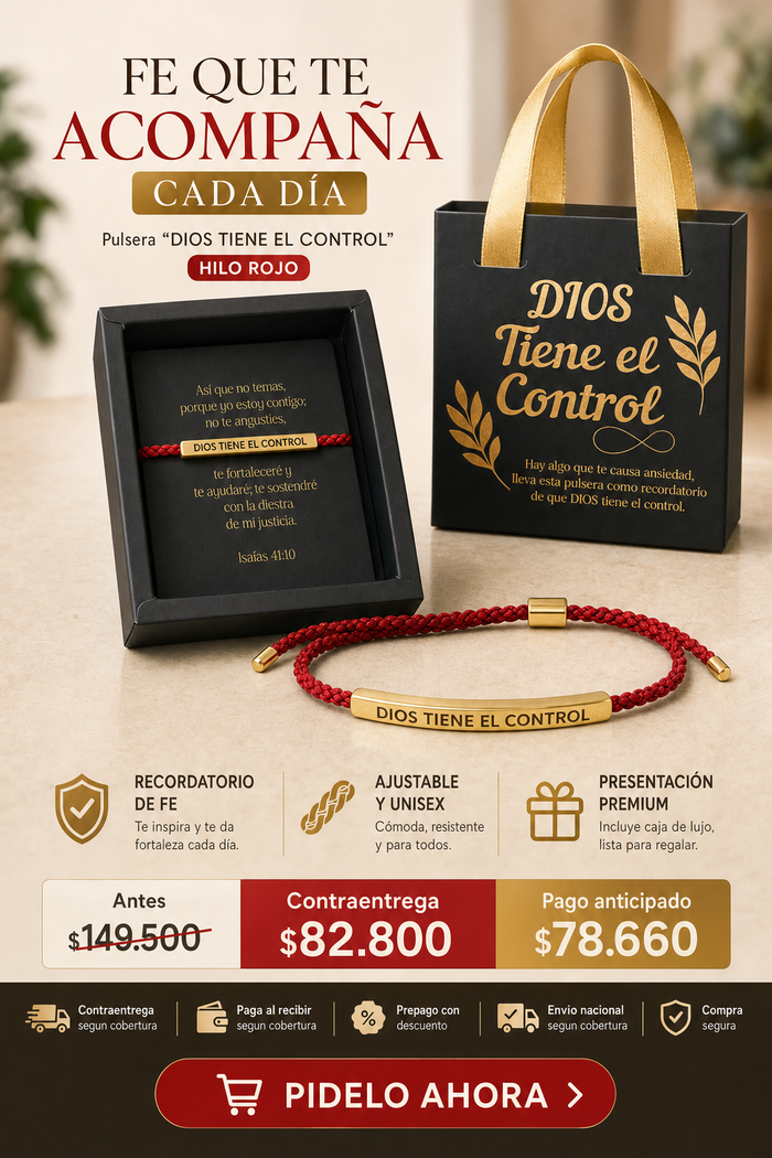 1 Pulsera Dios Roja con Caja de Lujo 3