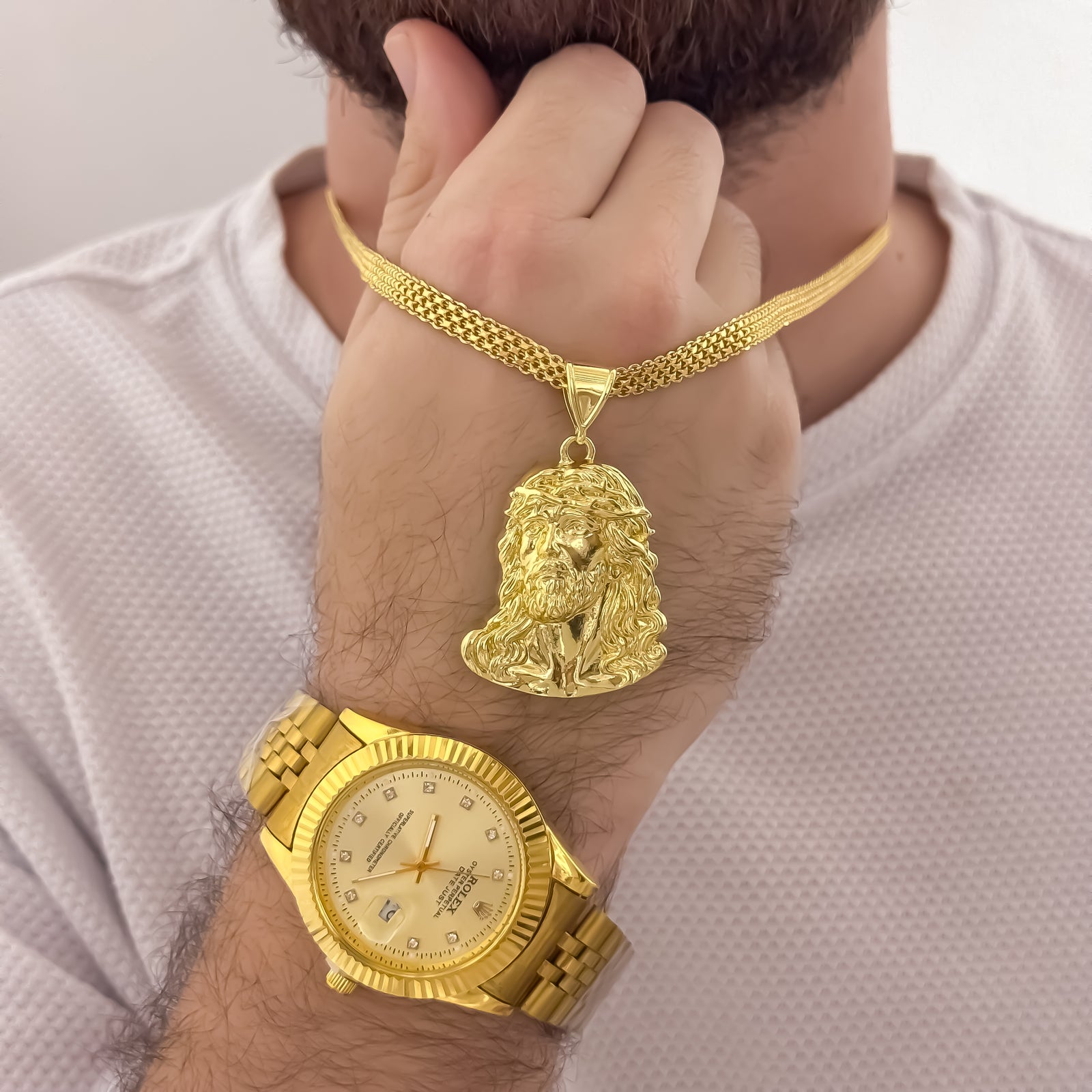 CHINA GRUESA + ROLEX DORADO