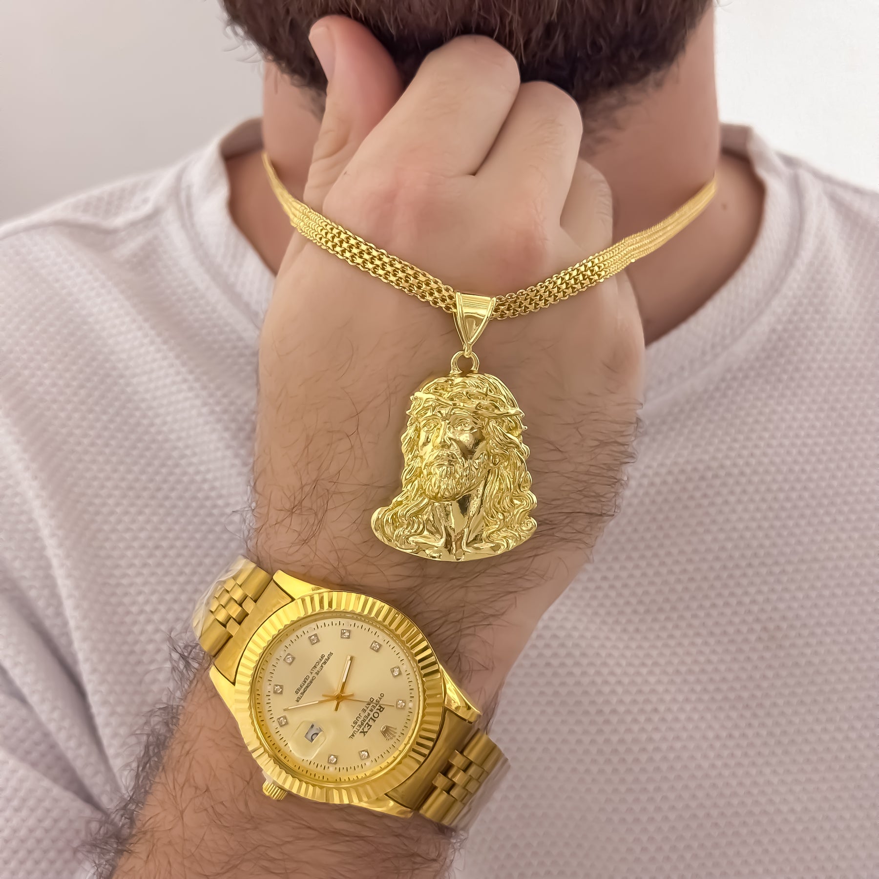 CHINA GRUESA + ROLEX DORADO