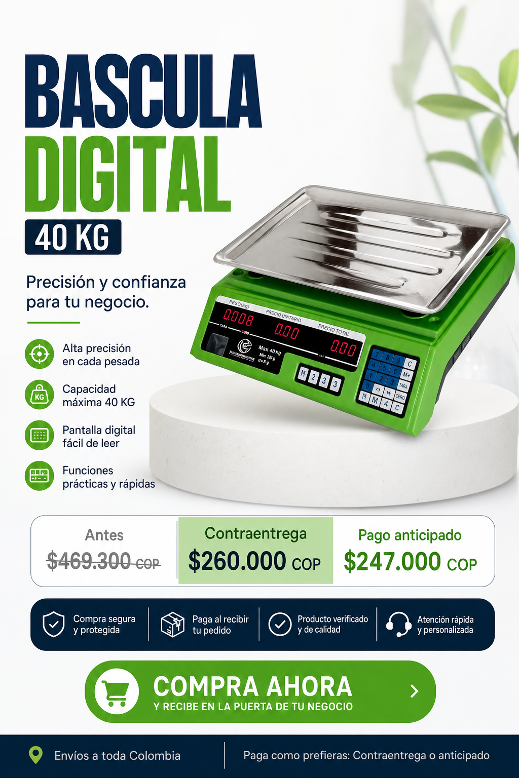 BASCULA DIGITAL 40 KG