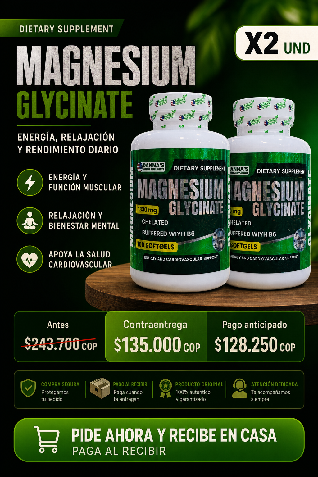 GLYCINATE MAGNESIUM X 2 UND