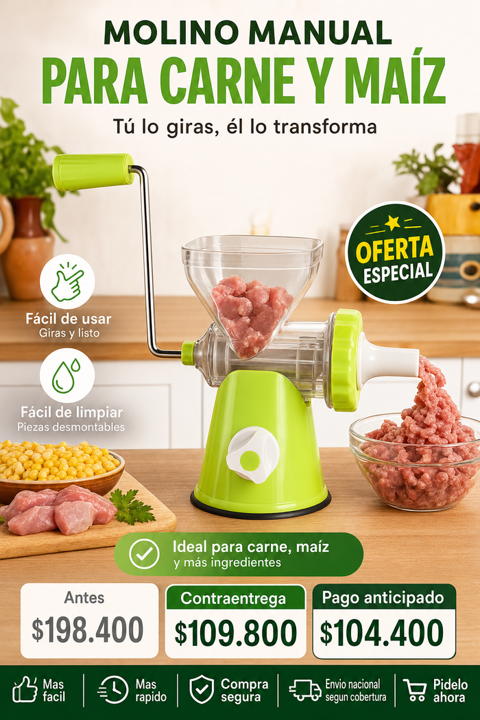 Molino Manual Para Carne Maíz Picadora 2