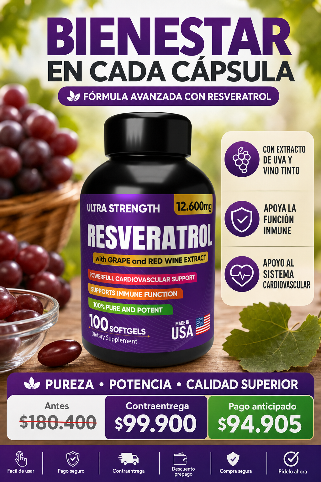 RESVERATROL X 100 SOFGELS
