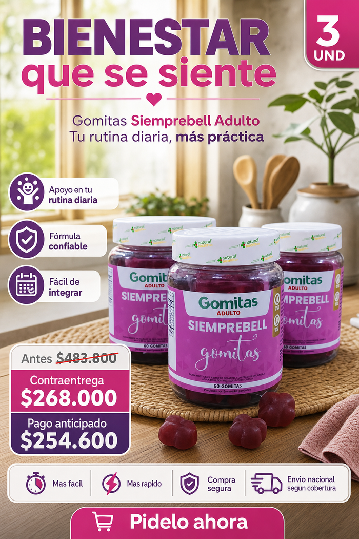 GOMITAS SIEMPREBELL ADULTO X 3 UND 2