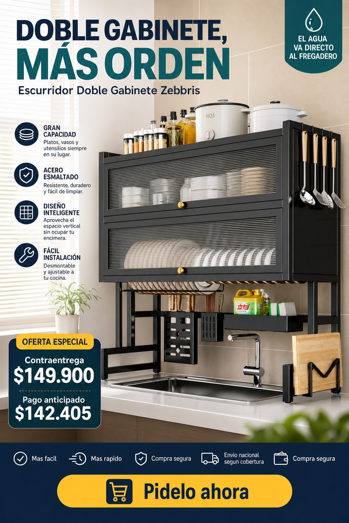 Escurridor Doble Gabinete Zebbris 2