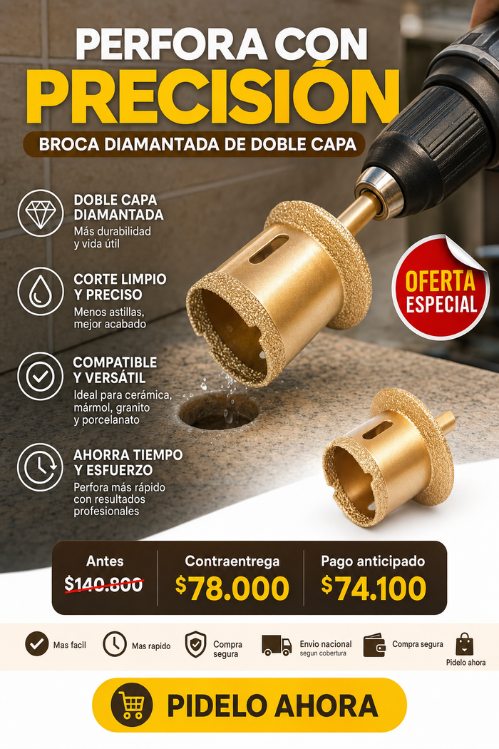 Broca diamantada de doble capa 2