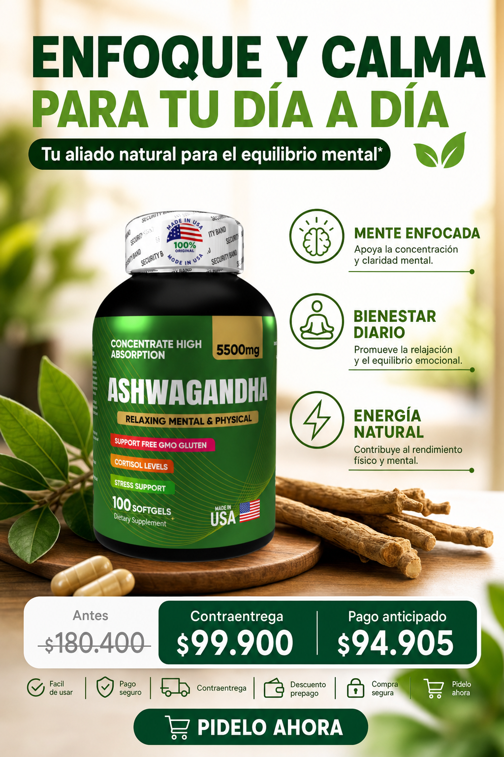ASHWHANDA X 100 SOFGELS VIEJA