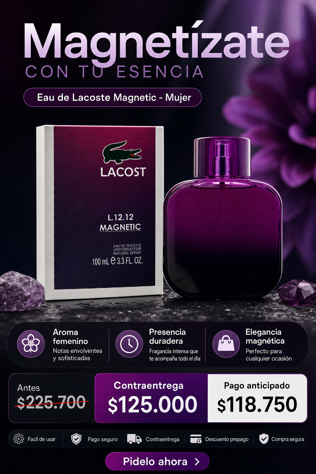 Perfume Eau de Lacoste Magnetic - Mujer