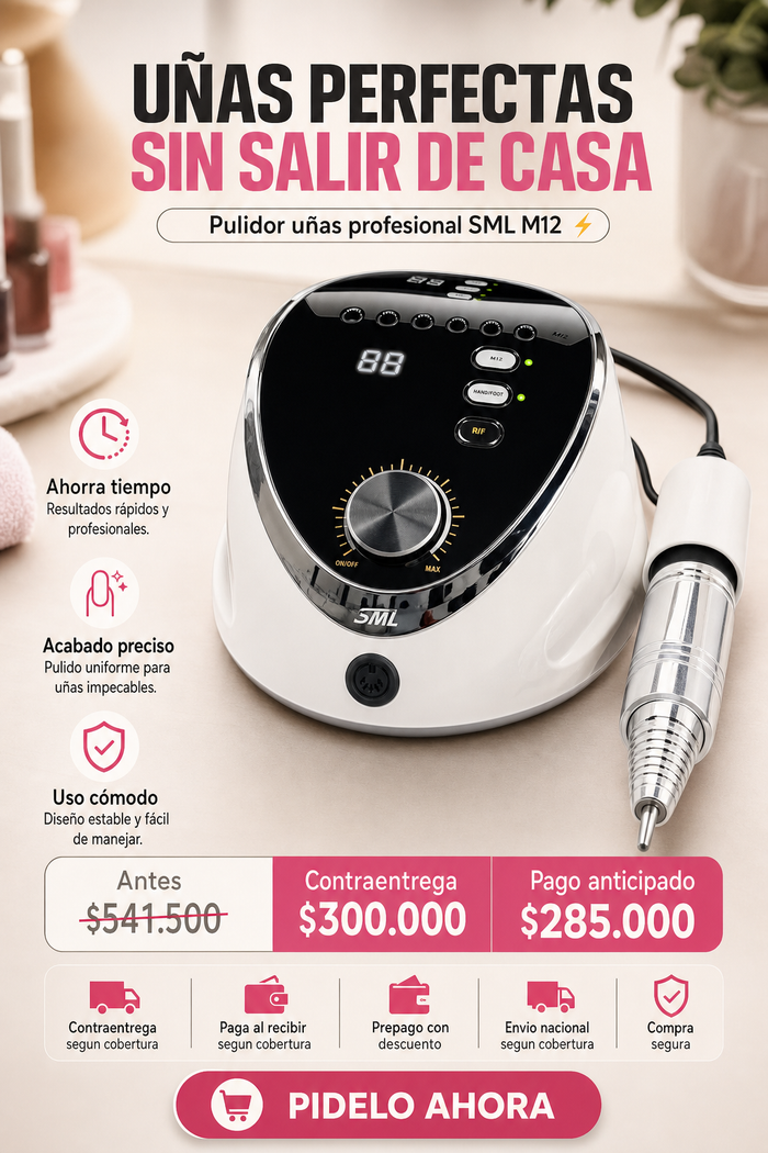 Pulidor uñas profesional SML M12 ⚡ 3
