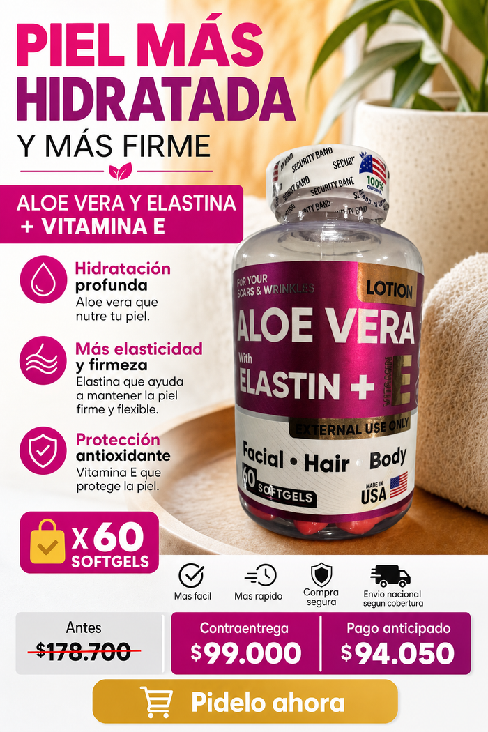 Aloe Vera y Elastina + vitamina E X 60 2