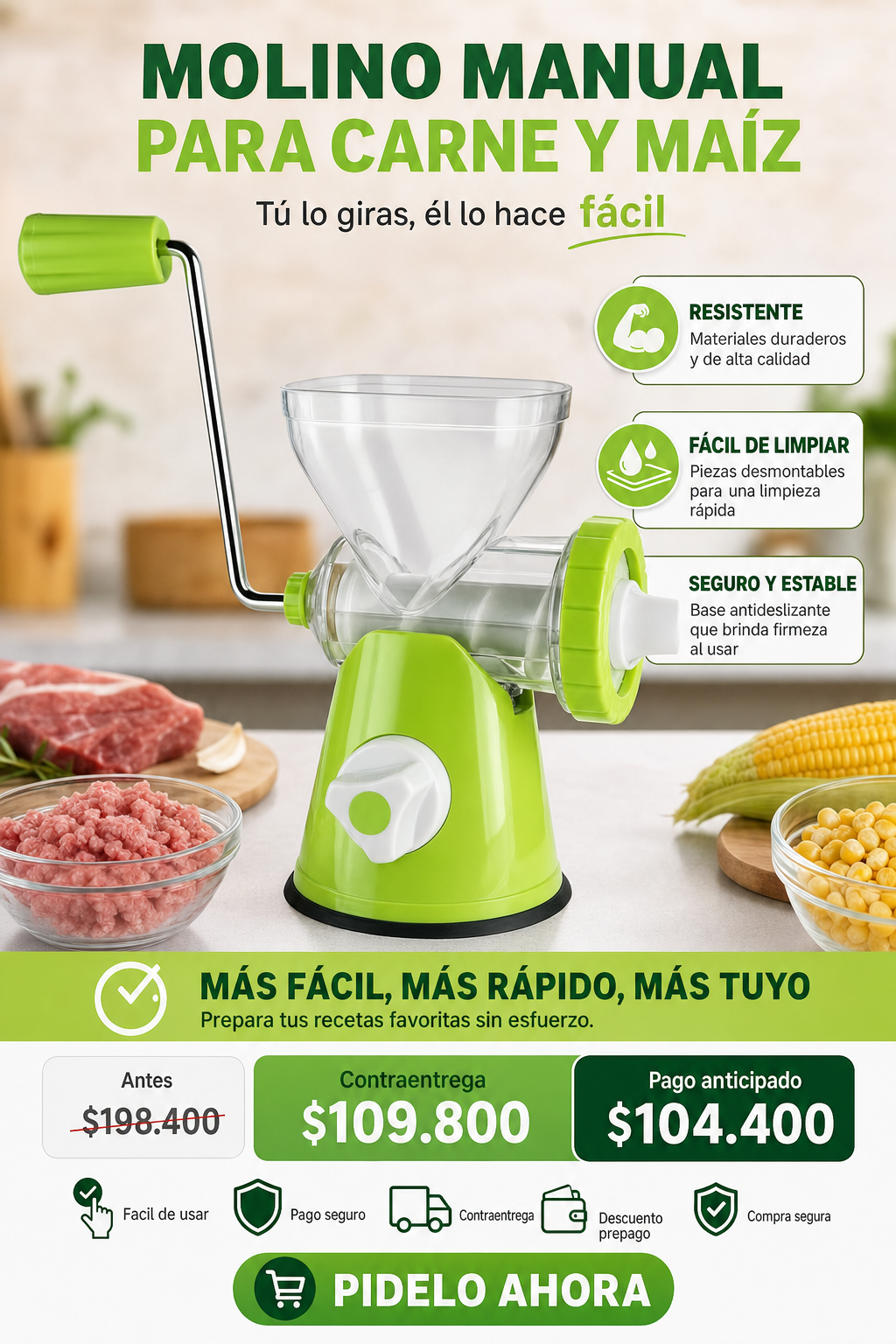 Molino Manual Para Carne Maíz Picadora