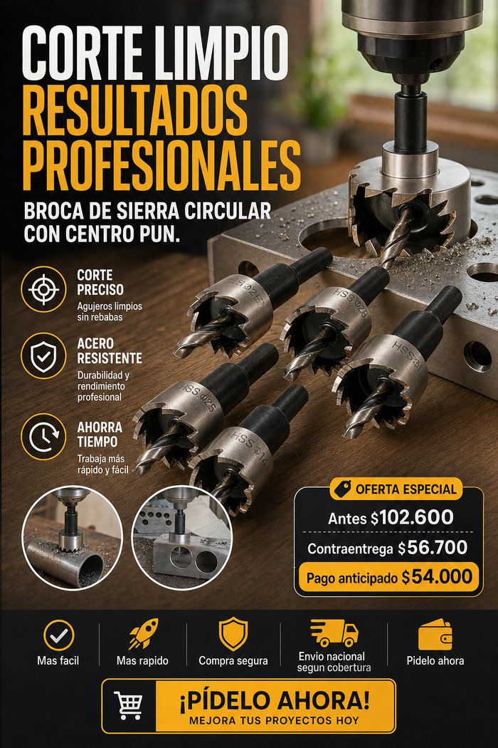 BROCA DE SIERRA CIRUCLAR CON CENTRO PUN 2