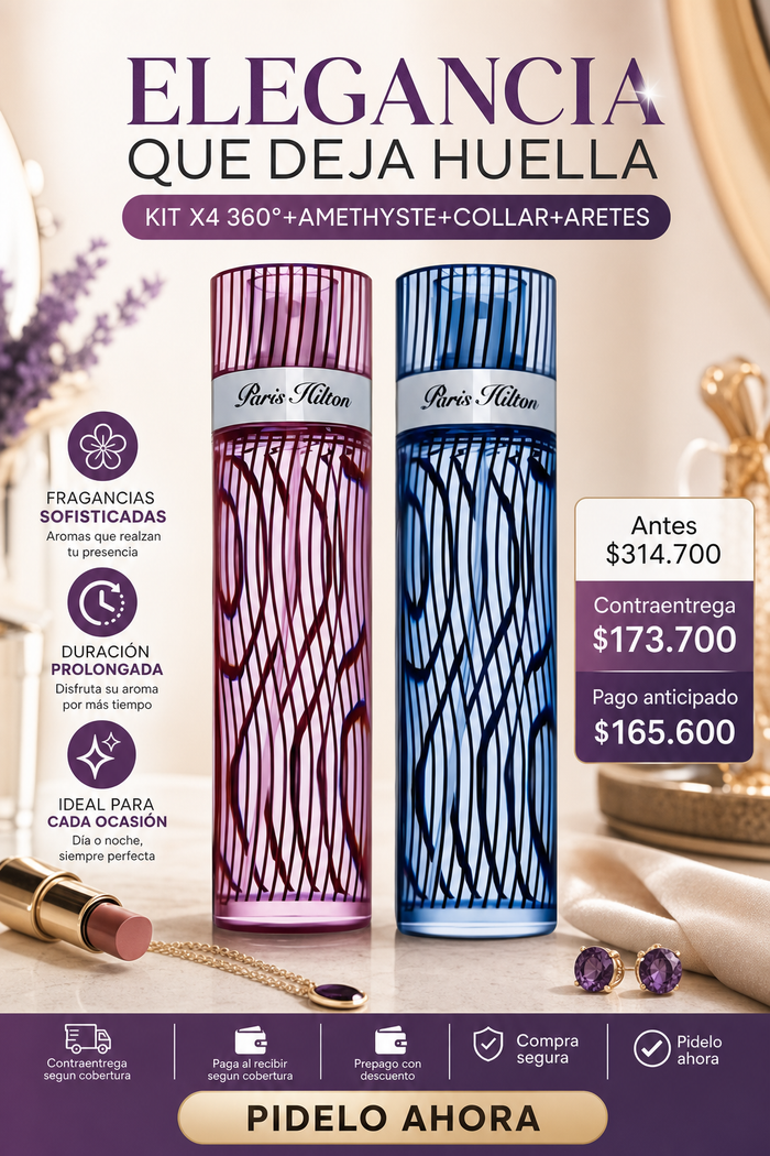 KIT X4 360°+AMETHYSTE+COLLAR+ARETES 3