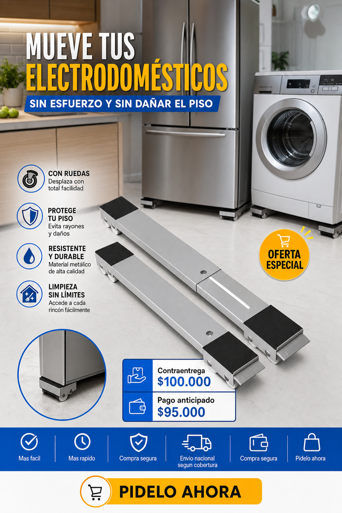 Soportes base con ruedas para electrodom 2