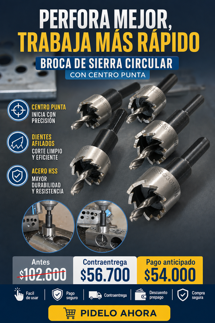 BROCA DE SIERRA CIRUCLAR CON CENTRO PUN