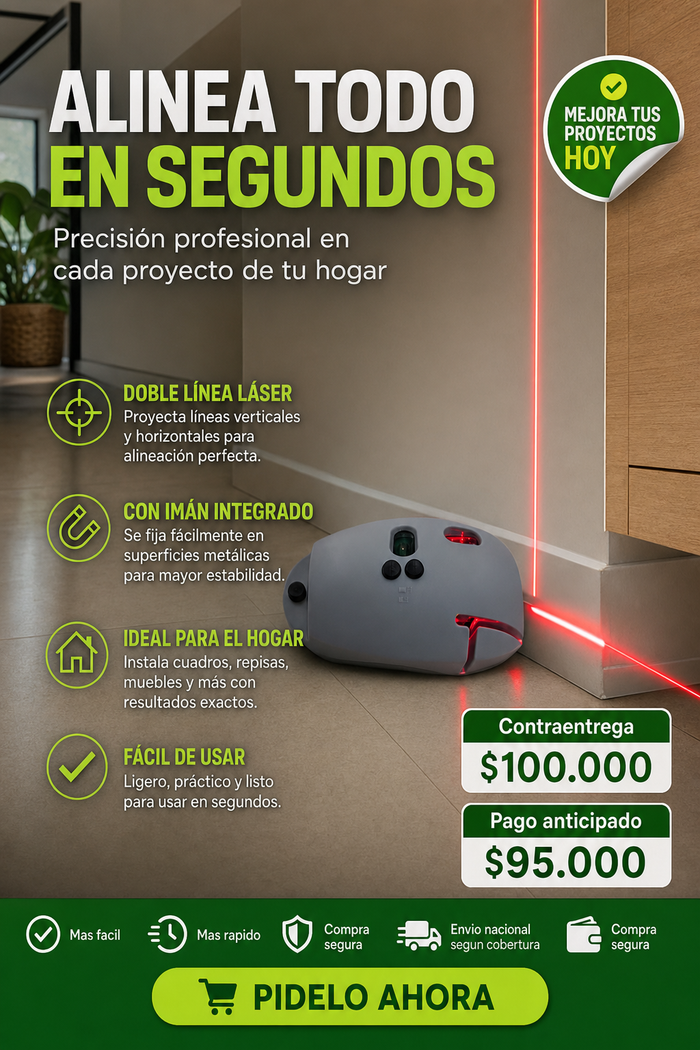 Nivel Laser Doble Linea con Iman MMM 2