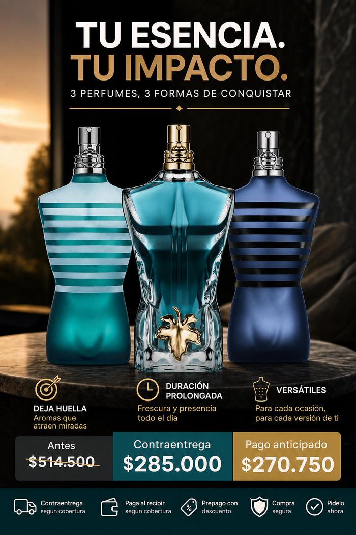 LE MALE + LE BEAU + ULTRAMALE PERFUMES 3