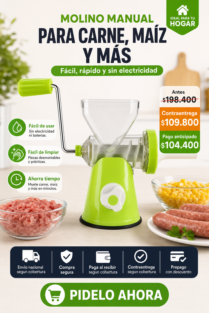 Molino Manual Para Carne Maíz Picadora 3