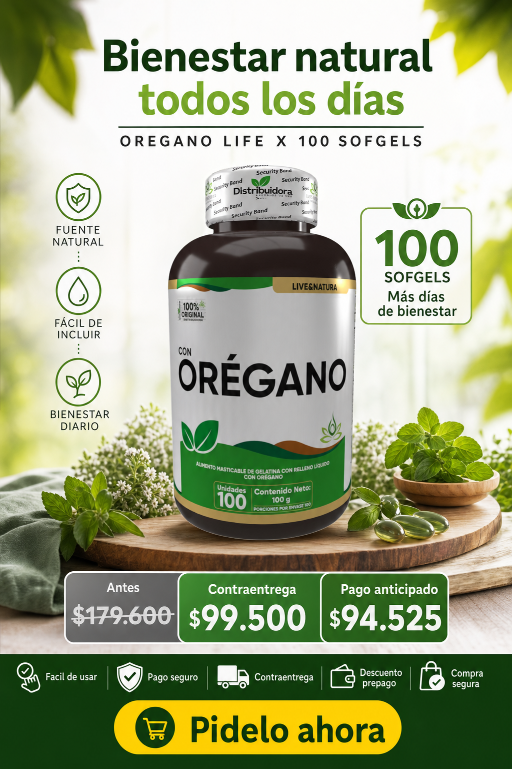 OREGANO LIFE X 100 SOFGELS