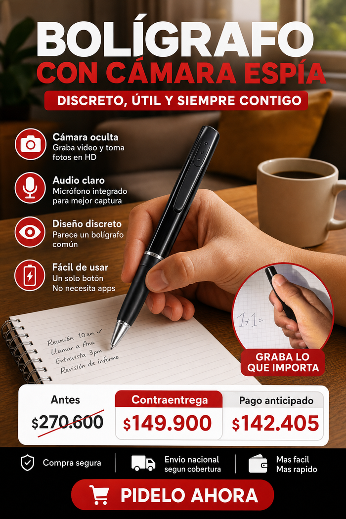 BOLÍGRAFO CON CÁMARA ESPÍA 2