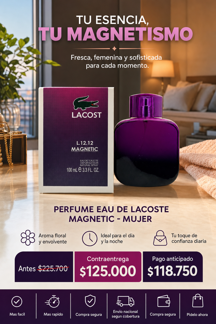 Perfume Eau de Lacoste Magnetic - Mujer 2