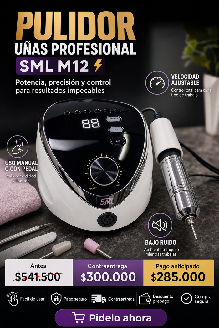 Pulidor uñas profesional SML M12 ⚡
