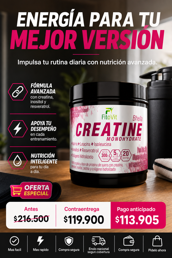 BHELLA CREATINE MONOHYDRATADA 300GR FITO 2