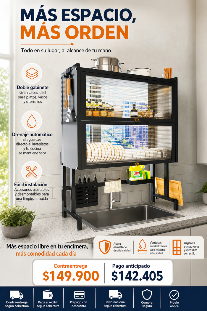 Escurridor Doble Gabinete Zebbris 3