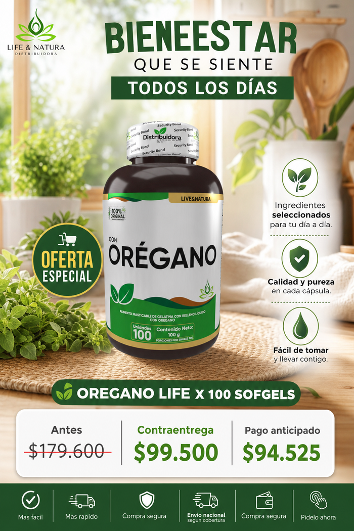 OREGANO LIFE X 100 SOFGELS 2
