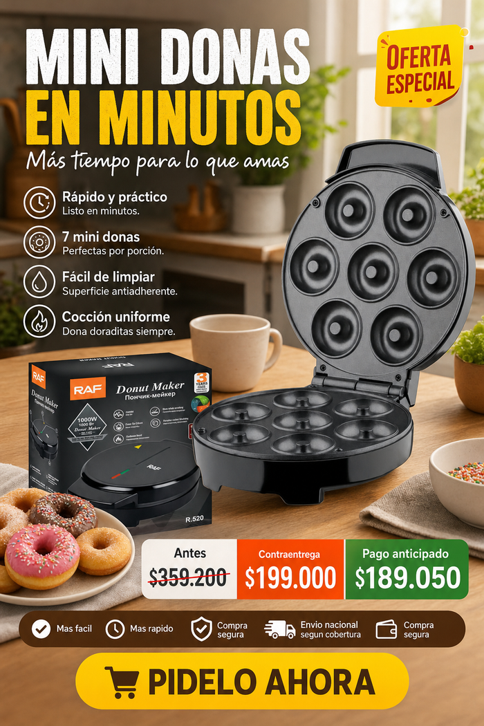 Máquina Mini Donas Rosquillas 7 Donas Mi 2