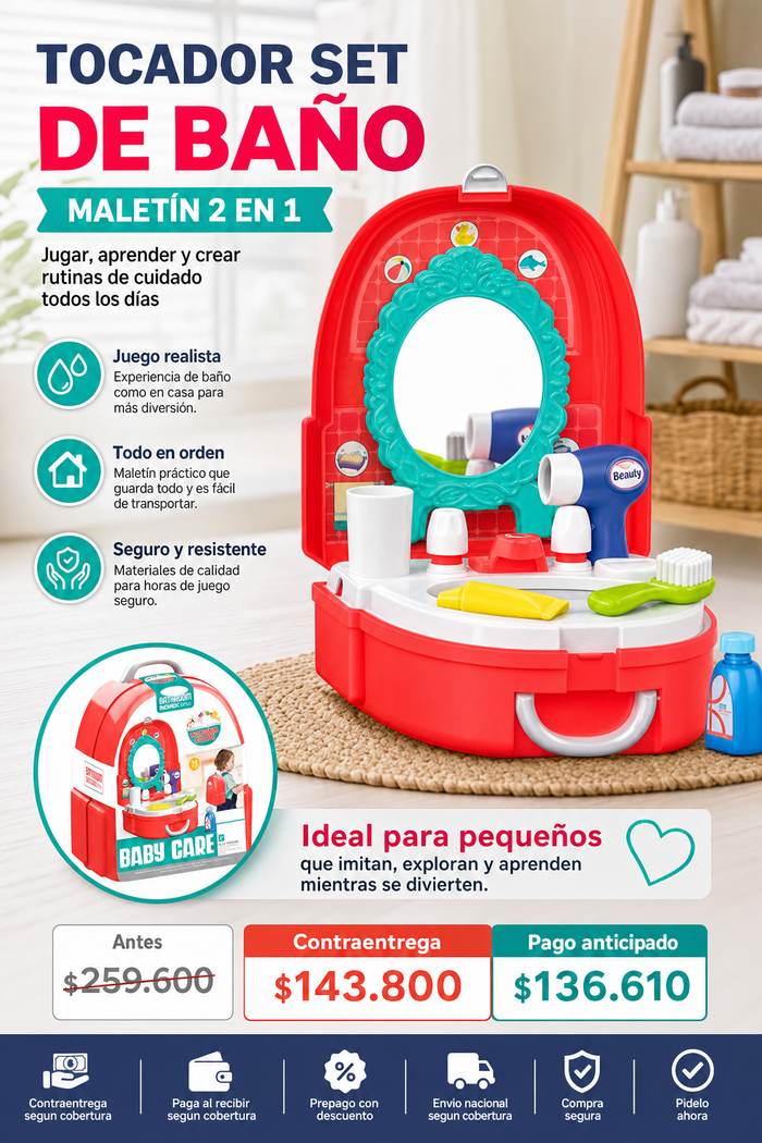 Maletin Tocador Set De Baño 7F702 3