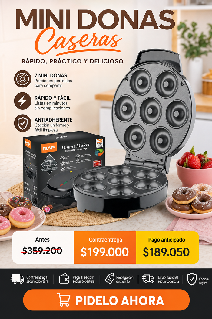 Máquina Mini Donas Rosquillas 7 Donas Mi 3