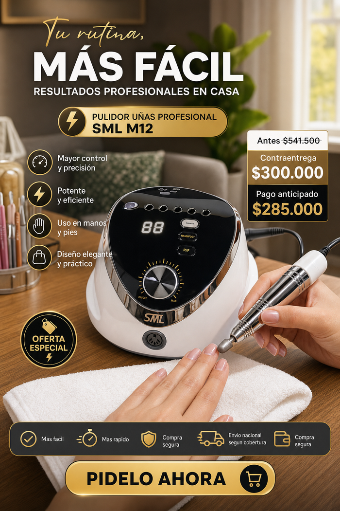 Pulidor uñas profesional SML M12 ⚡ 2