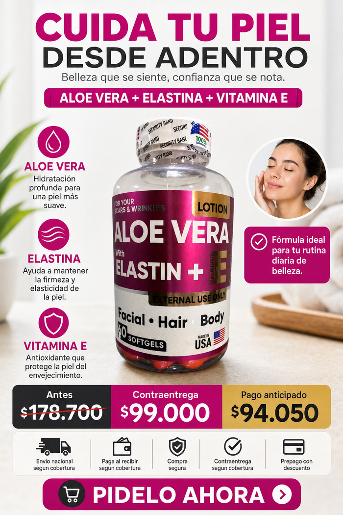 Aloe Vera y Elastina + vitamina E X 60 3